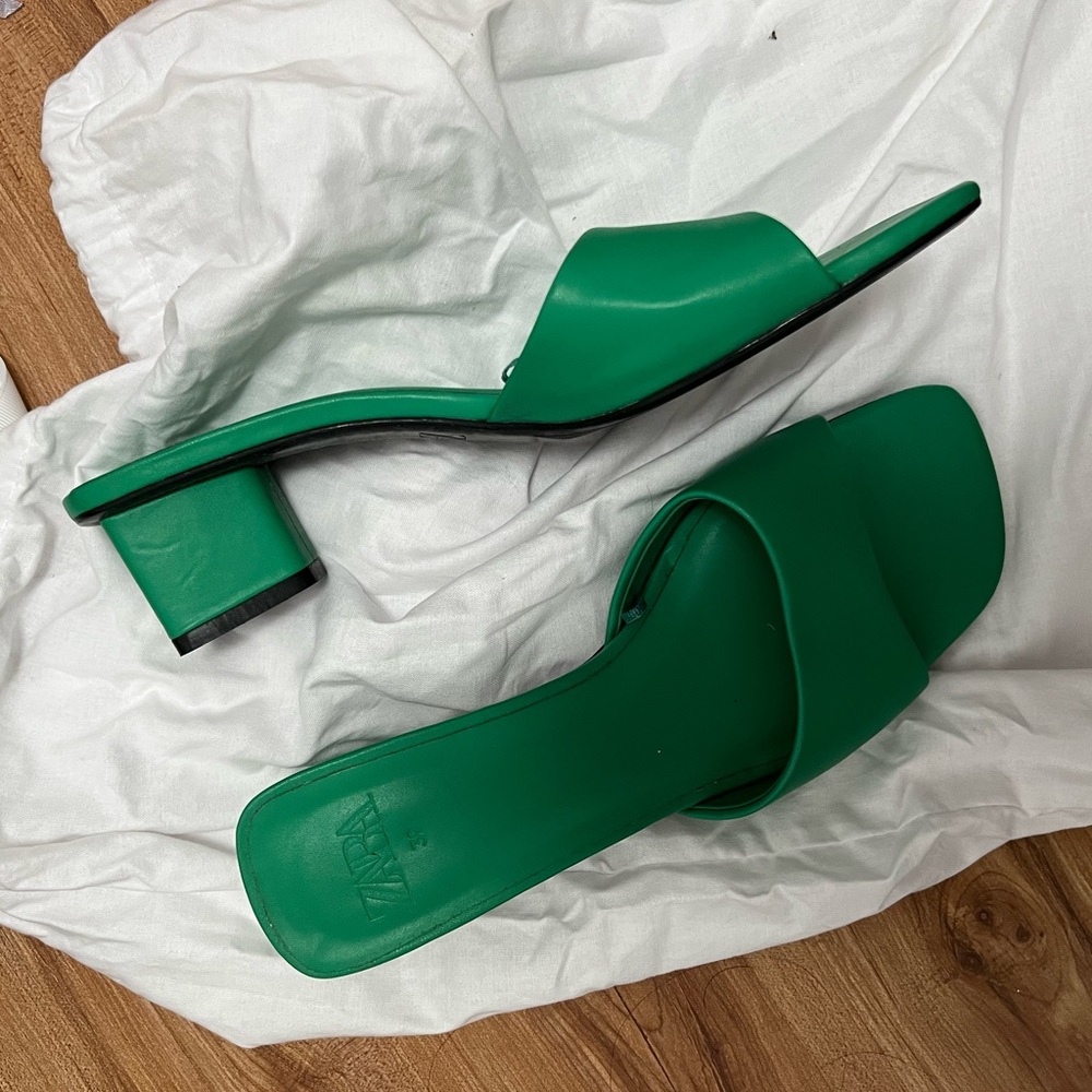 Zara Green Heels